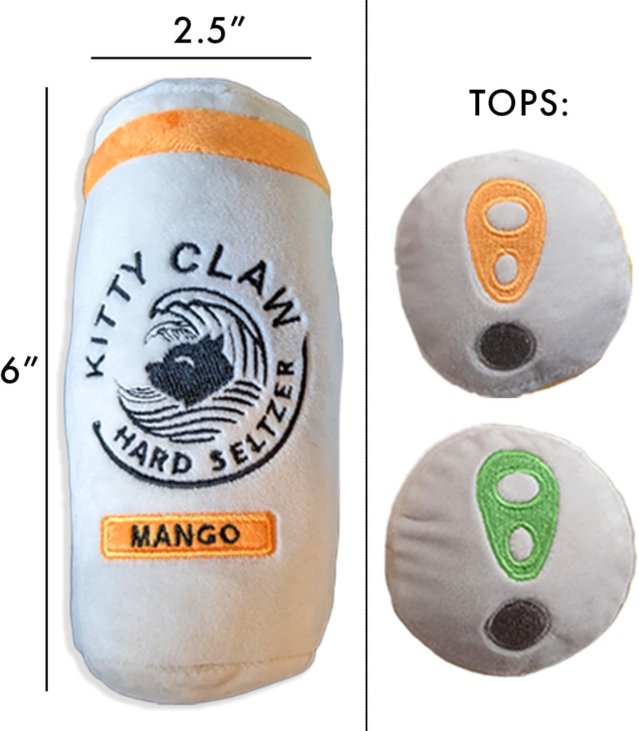 Kitty Claw Cat Toys - Funny Cute Plush Cat Toys with Catnip - Parody Cat Toy (2 Pack) (Original)