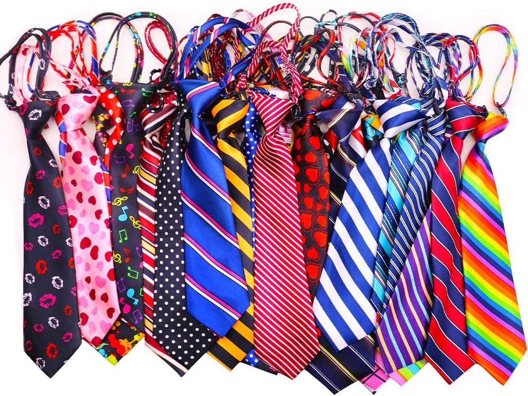 Mruq Pet 30Pcs Large Dog Ties, Bulk Dog Neck Ties for Medium Large Dogs, Mix Adjustable Big Dog Collar Grooming Ties, Dog Ties for Daily Wearing Holiday Birthday Dog Neck Accessories Animals & Pet Supplies > Pet Supplies > Dog Supplies > Dog Apparel Mruq pet