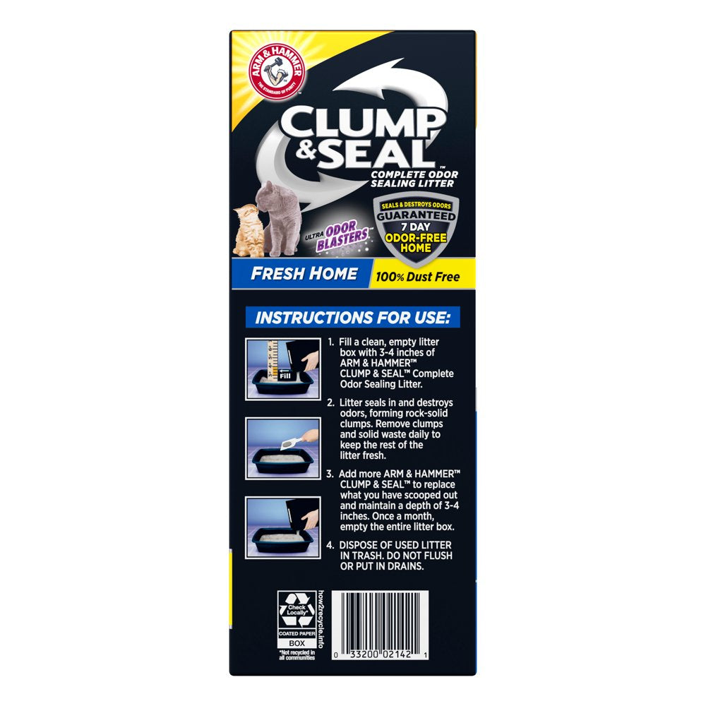ARM & HAMMER Clump & Seal Cat Litter, Fresh Scent 14Lb Animals & Pet Supplies > Pet Supplies > Cat Supplies > Cat Litter Church & Dwight Co., Inc.