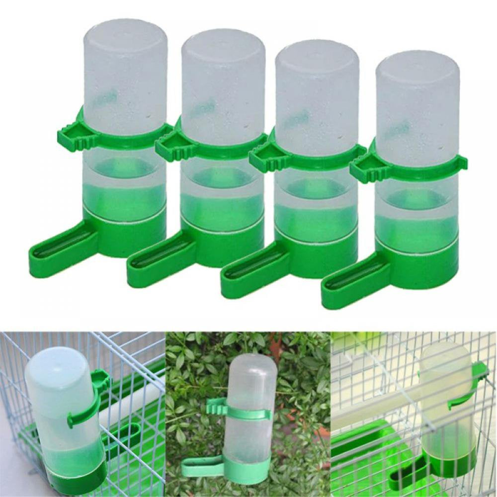JANDEL 4 Pcs Plastic Bird Water Feeder Automatic Parrot Water Feeding Bird Cage Accessories Animals & Pet Supplies > Pet Supplies > Bird Supplies > Bird Cage Accessories JANDEL