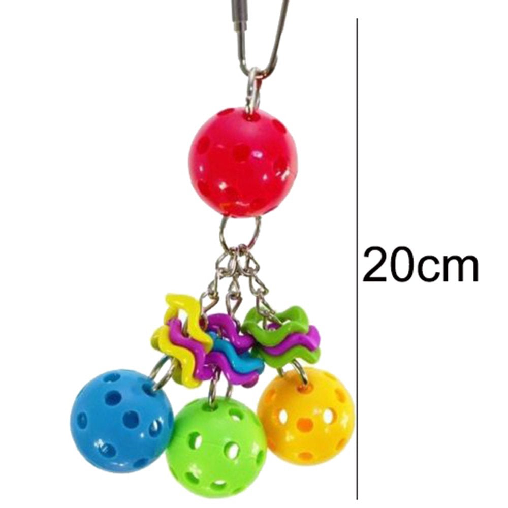 Besufy Parrot Toy,Colorful Ball Parrot Bird Parakeet Bite Climbing Play Hanging Toy Pet Cage Decor Animals & Pet Supplies > Pet Supplies > Bird Supplies > Bird Toys Besufy