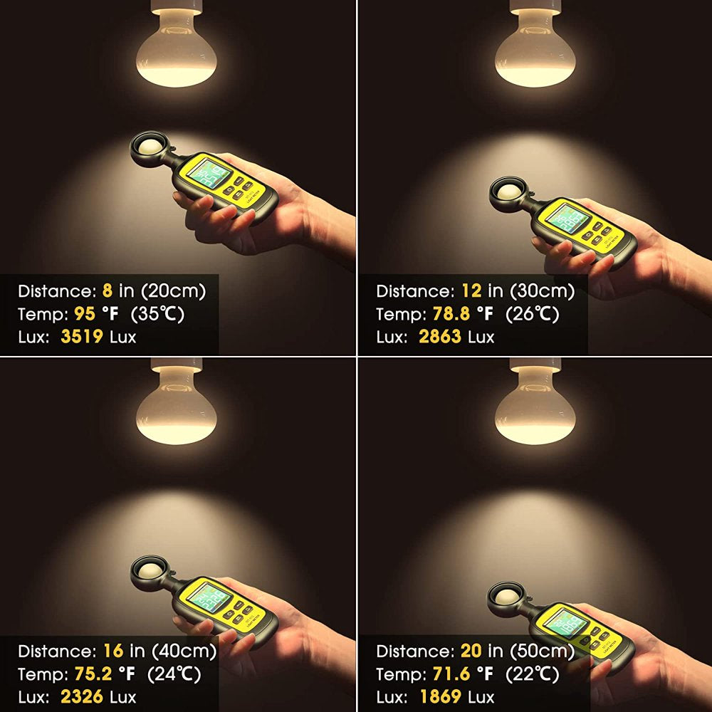 Reptile Heat Lamp Bulb, 50 Watt Infrared Basking Spot Lamp of , Heat Lamp Bulbs for Reptiles and Amphibian Use, 4 Packs YANSUN