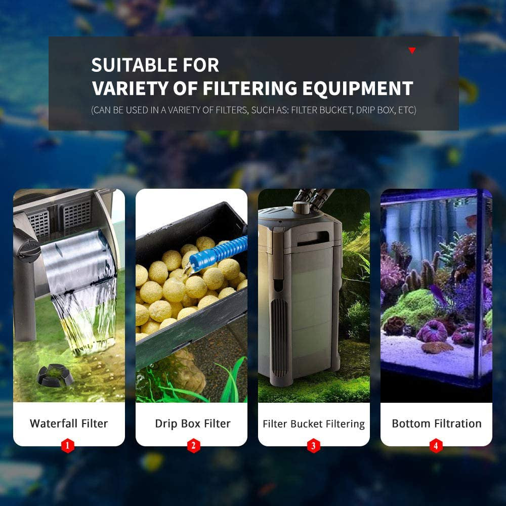 NEZO Aquarium Filter Media Porous Balls (Net Weight 5.5 Lbs) Bio Ceramic for Fresh Water, Sea Water Aquarium Fish Tank and Koi Pond, 2 Bags/Pack Animals & Pet Supplies > Pet Supplies > Fish Supplies > Aquarium Filters NEZO