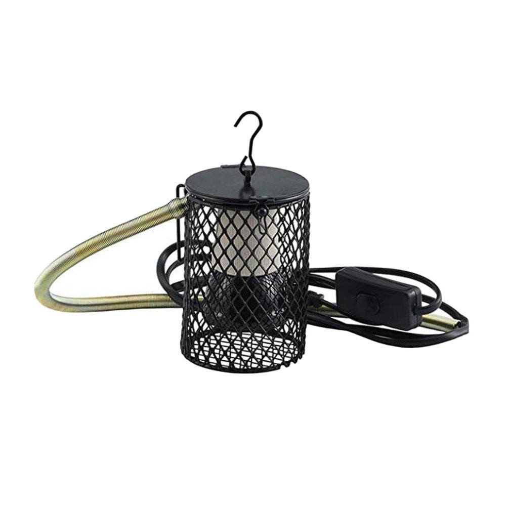 Reptile Heat Lamp, Reptile Light Basking Spot Lamp, Turtle Aquarium Tank Heating for Aquatic Turtles Tortoise Terrarium Amphibian White perfk Black