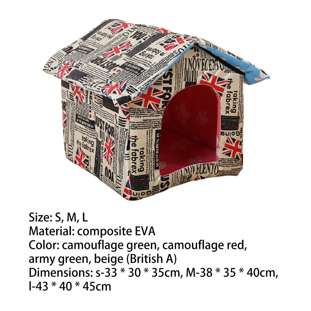 Taluosi Waterproof Dog House Lovely Wear-Resistant Foldable Pet Shelter for Home Animals & Pet Supplies > Pet Supplies > Dog Supplies > Dog Houses Taluosi