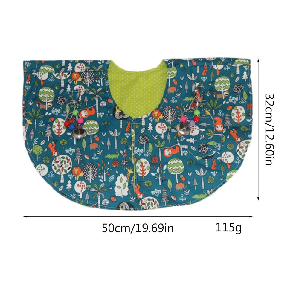 Parrot Anti-Scratch Shoulder Protector Cape Cover for Bird Poops Shawl Guard with Bell Toy for Small Medium Large Birds Animals & Pet Supplies > Pet Supplies > Bird Supplies > Bird Toys Quetheds