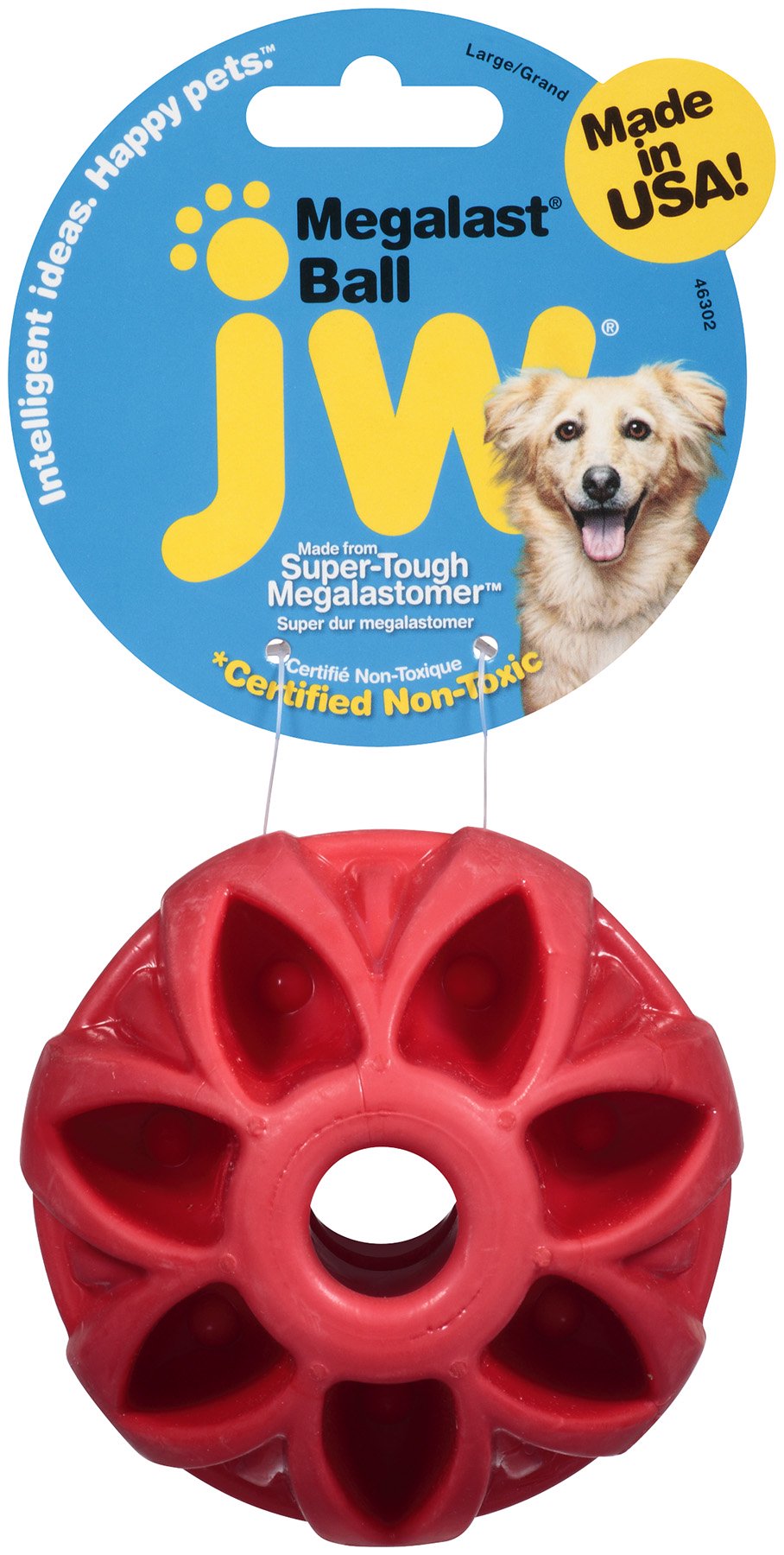JW Megalast Recyclable Floating Dog Toy Ball, Large Animals & Pet Supplies > Pet Supplies > Dog Supplies > Dog Toys Doskocil Manufacturing Co Inc