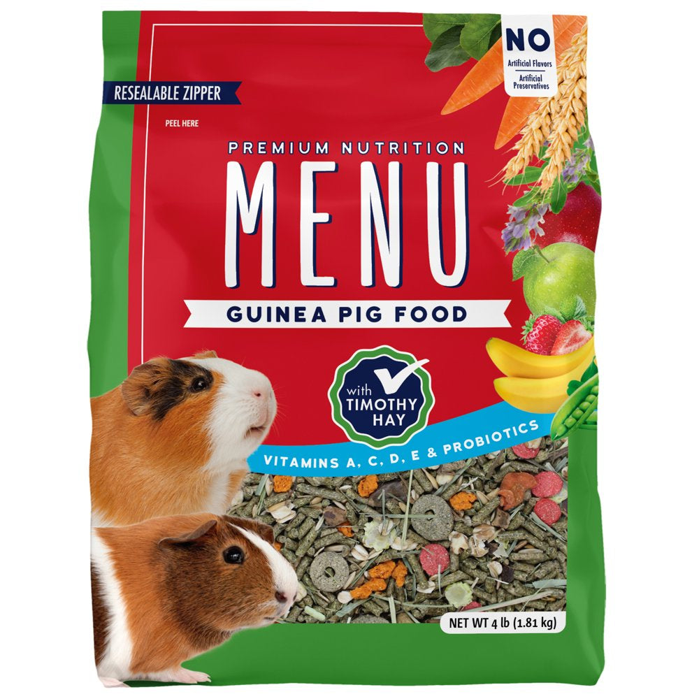 Menu Premium Guinea Pig Food - Timothy Hay Pellets Blend - Vitamin and Mineral Fortified, 8 Lbs. Animals & Pet Supplies > Pet Supplies > Small Animal Supplies > Small Animal Food Vitakraft Sunseed Inc.