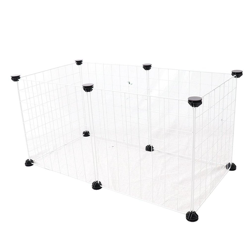 Pet Cage Hamster Dog Small Animal Playpen Run Fence 6 Panel/Set Pink Animals & Pet Supplies > Pet Supplies > Dog Supplies > Dog Kennels & Runs HOMYL 1 White
