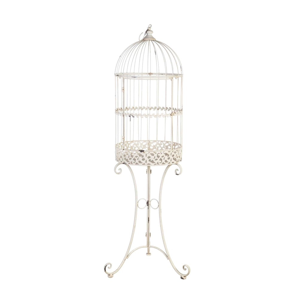 Outdoor Decorative Metal Bird Cage on Stand Animals & Pet Supplies > Pet Supplies > Bird Supplies > Bird Cages & Stands Evergreen