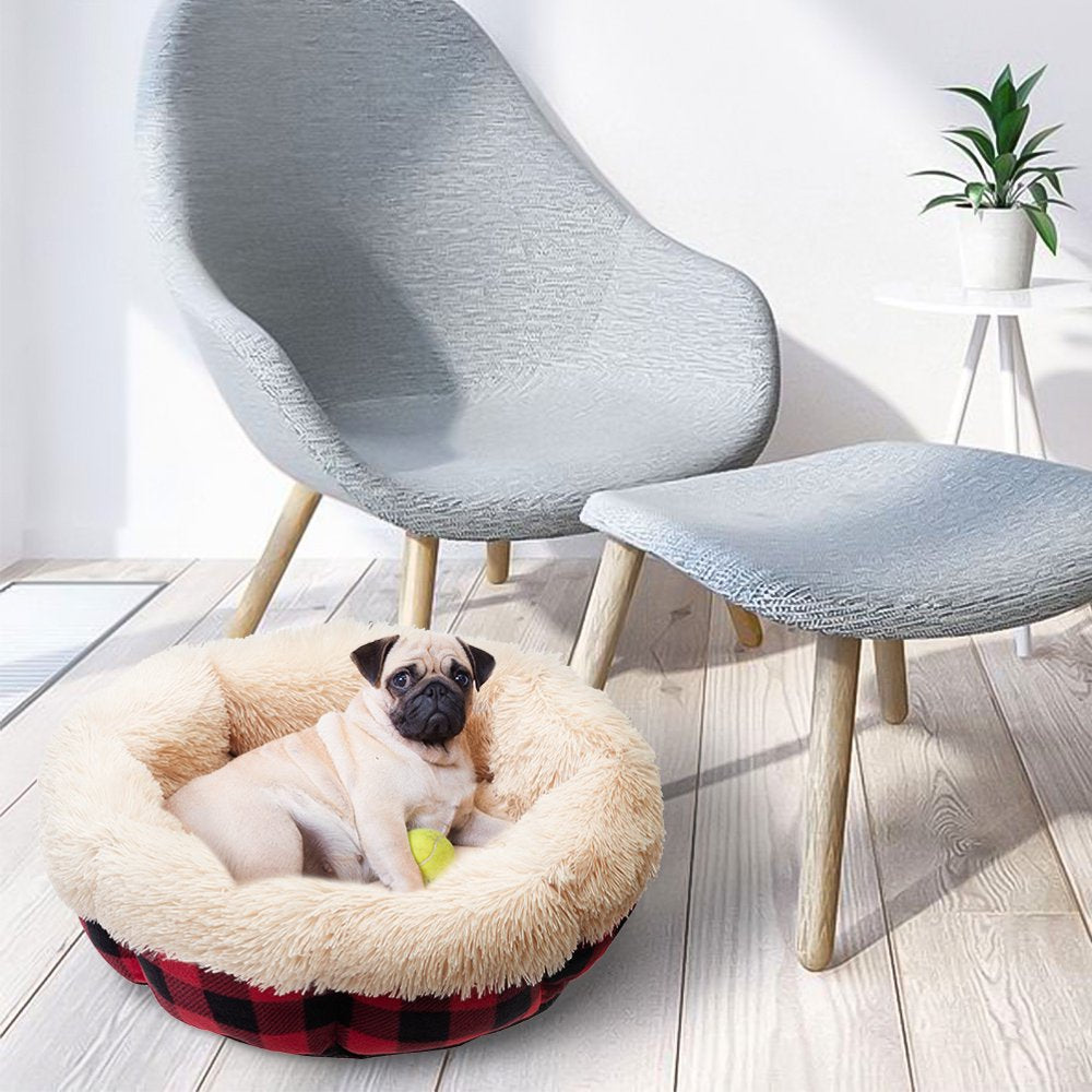 Pupteck Winter Cat Bed Mat - Furry Donut Pet Bed for Small Dogs & Cats, Soft Plush Pet Bed Self Warming for Puppies, Kittens Animals & Pet Supplies > Pet Supplies > Cat Supplies > Cat Beds Bepal