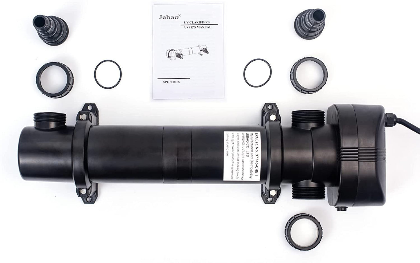 Jebao NPU-36 Clarifier for Pond and Aquarium, 36-Watt Animals & Pet Supplies > Pet Supplies > Fish Supplies > Aquarium & Pond Tubing Jebao