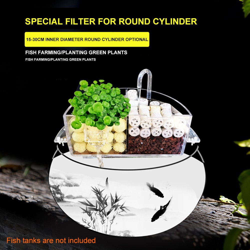 SKQOUI - External Hanging Aquarium Filter Box round Fish Tank Clear Increase Oxygen Tool Animals & Pet Supplies > Pet Supplies > Fish Supplies > Aquarium Filters SKQOUI