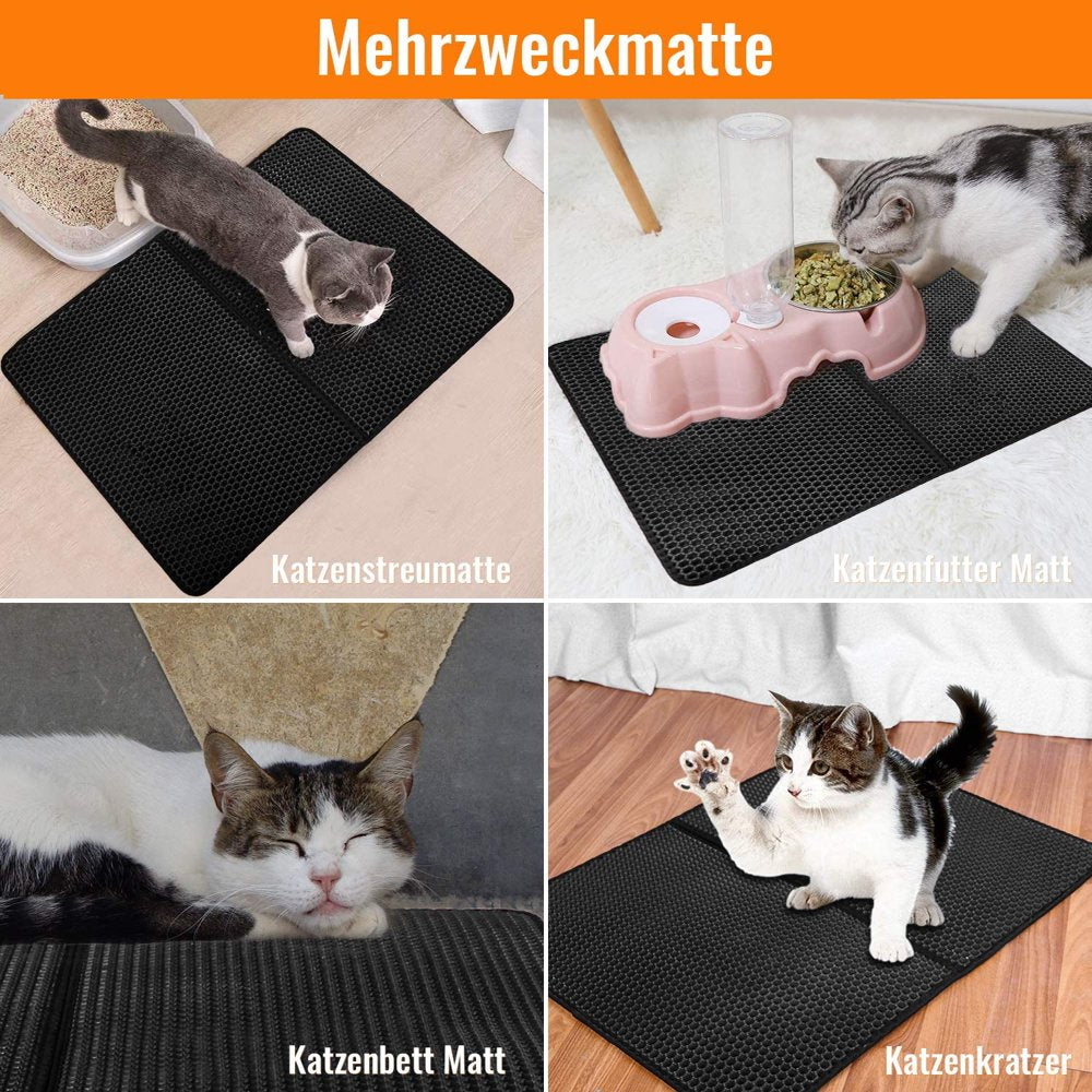 Cat Litter Mat Size 55*75CM Double Layer Design Honeycomb Cat Litter Mat Waterproof Non-Slip Eva Material Washable Easy Clean Durable Mat for Litter Box Animals & Pet Supplies > Pet Supplies > Cat Supplies > Cat Litter Box Mats Miruku