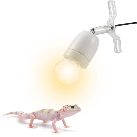Toma Heating Lamp Socket Flexible E27 Lamp Socket Ceramic Socket Rotating Porcelain Socket Heat Lamp for Aquarium Reptile Bulb Not Included  Toma White  