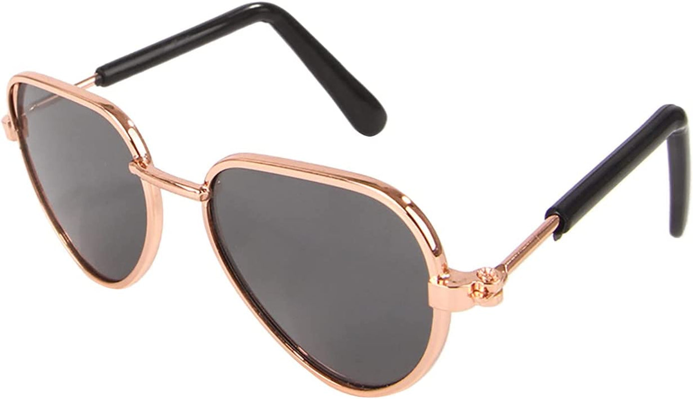 Dog Cat Glasses Teddy Small Dog Sunglasses Puppy Jewelry Pet Supplies Dog Goggles Small Breed C (Blue, One Size) Animals & Pet Supplies > Pet Supplies > Dog Supplies > Dog Apparel Johtae Gold,Grey One Size