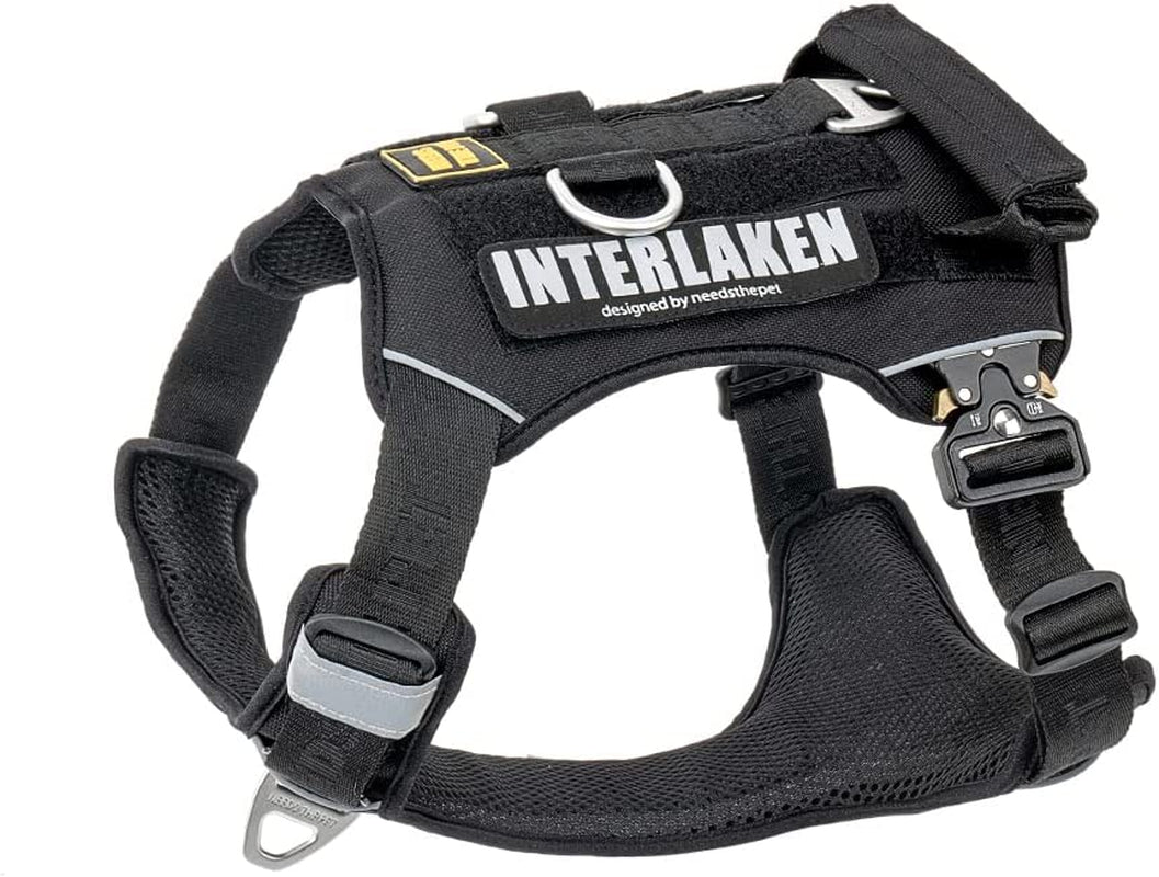 Dog Harness, No-Pull Pet Harness, Adjustable Eva Padded Dog Vest, Reflective No-Choke Pet Patch Vest with Easy Control Handle (M, Passion Red) Animals & Pet Supplies > Pet Supplies > Dog Supplies > Dog Apparel NEEDS THE PET Classic Black L