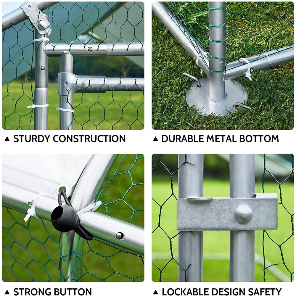 Magshion X-Large Heavy Duty Outdoor Pet Kennel Dog House Cage Pet Resort with Water Resistant Cover & Secure Lock Mesh Animals & Pet Supplies > Pet Supplies > Dog Supplies > Dog Houses Magshion