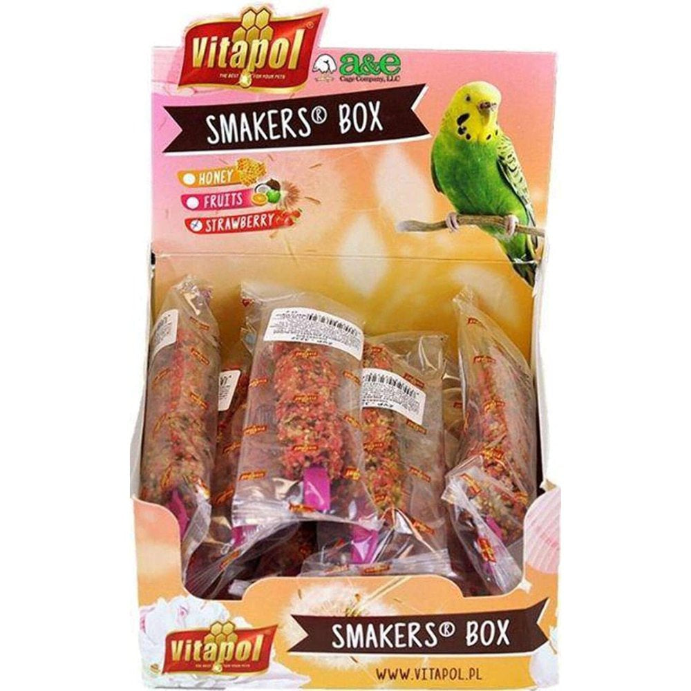 Bilot Smakers Parakeet Strawberry Treat Sticks, 2 Smakers Parakeet Treat Sticks Animals & Pet Supplies > Pet Supplies > Bird Supplies > Bird Treats Bilot