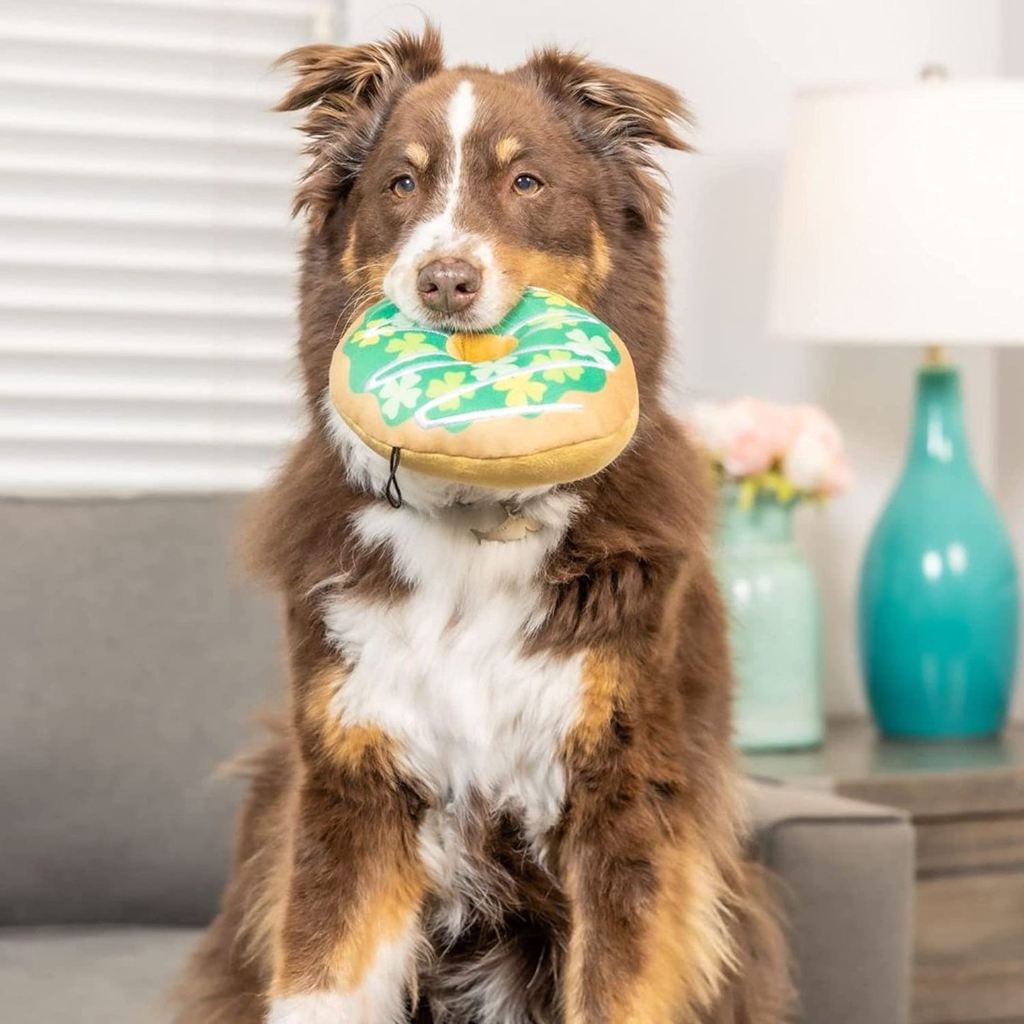 Huxley & Kent St. Patrick'S Day Dog Bundle | Large | Shamrock Donut & Irish Suds Bow Tie | Dog Toy and Collar Attachment Holiday Bundle Animals & Pet Supplies > Pet Supplies > Dog Supplies > Dog Apparel Huxley & Kent