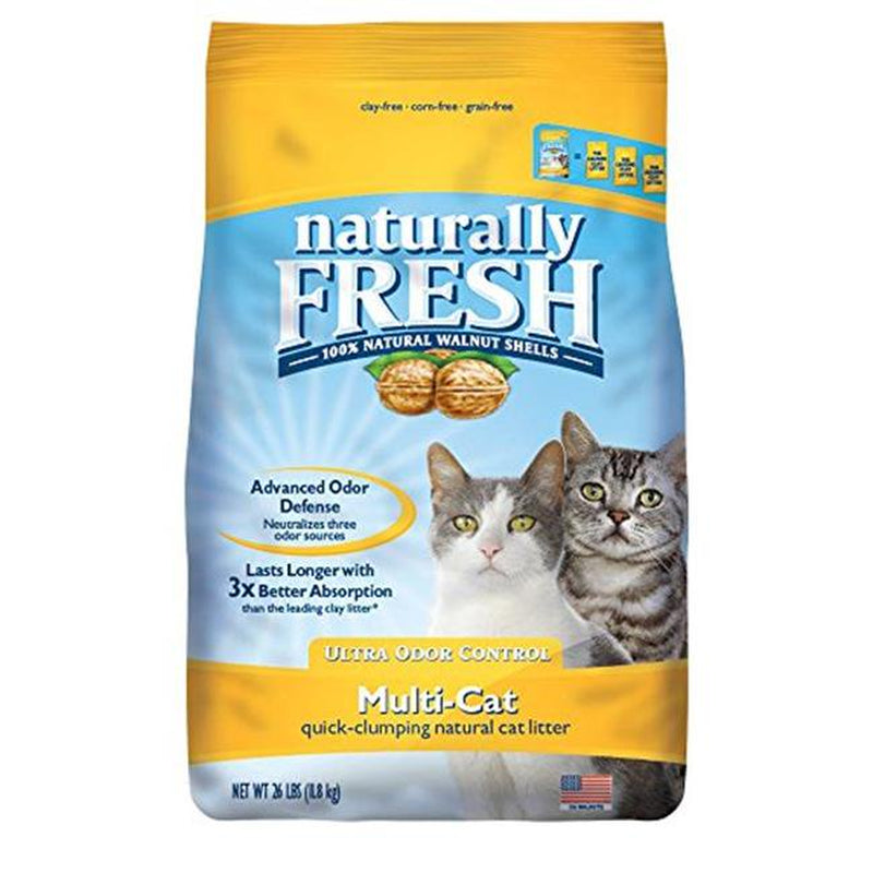 Eco-Shell, Purr & Simple 26 Lbs Naturally Fresh Walnut-Based Ultra Odor Control Quick Clumping Multi Cat Litter Animals & Pet Supplies > Pet Supplies > Cat Supplies > Cat Litter Eco-Shell Purr & Simple