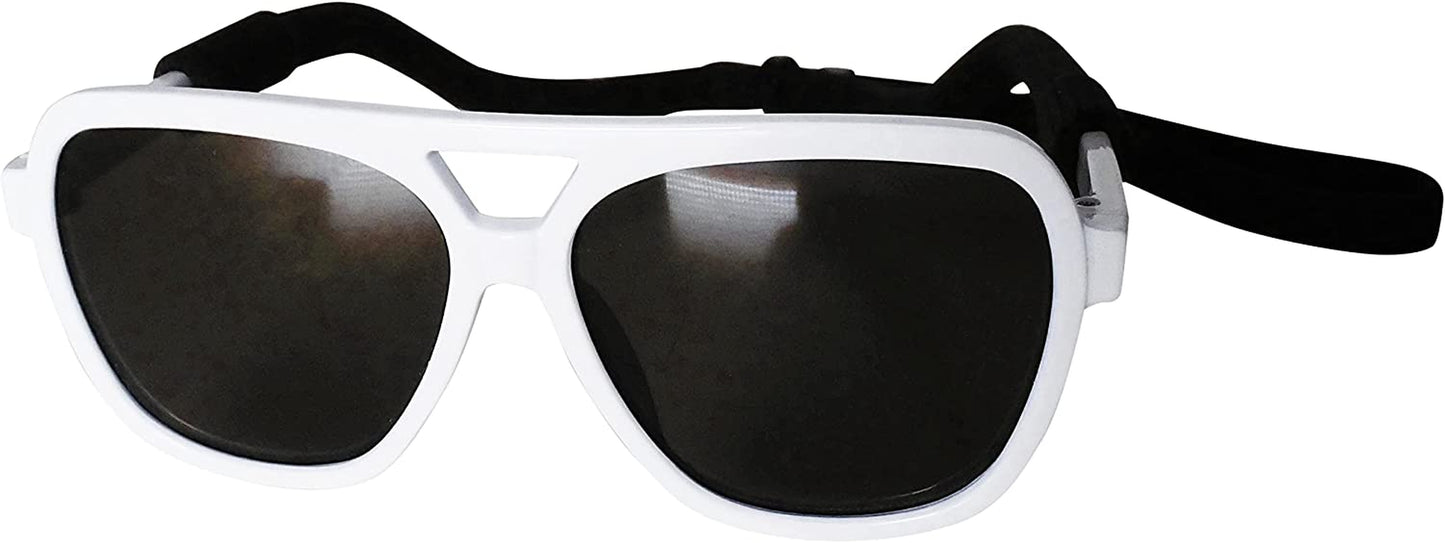 G033-Jnst Dog Pet Costume Turbo Sunglasses Small to Medium Breeds 15-30Lbs (Pink-Pink Mirror) Animals & Pet Supplies > Pet Supplies > Dog Supplies > Dog Apparel Style Vault White