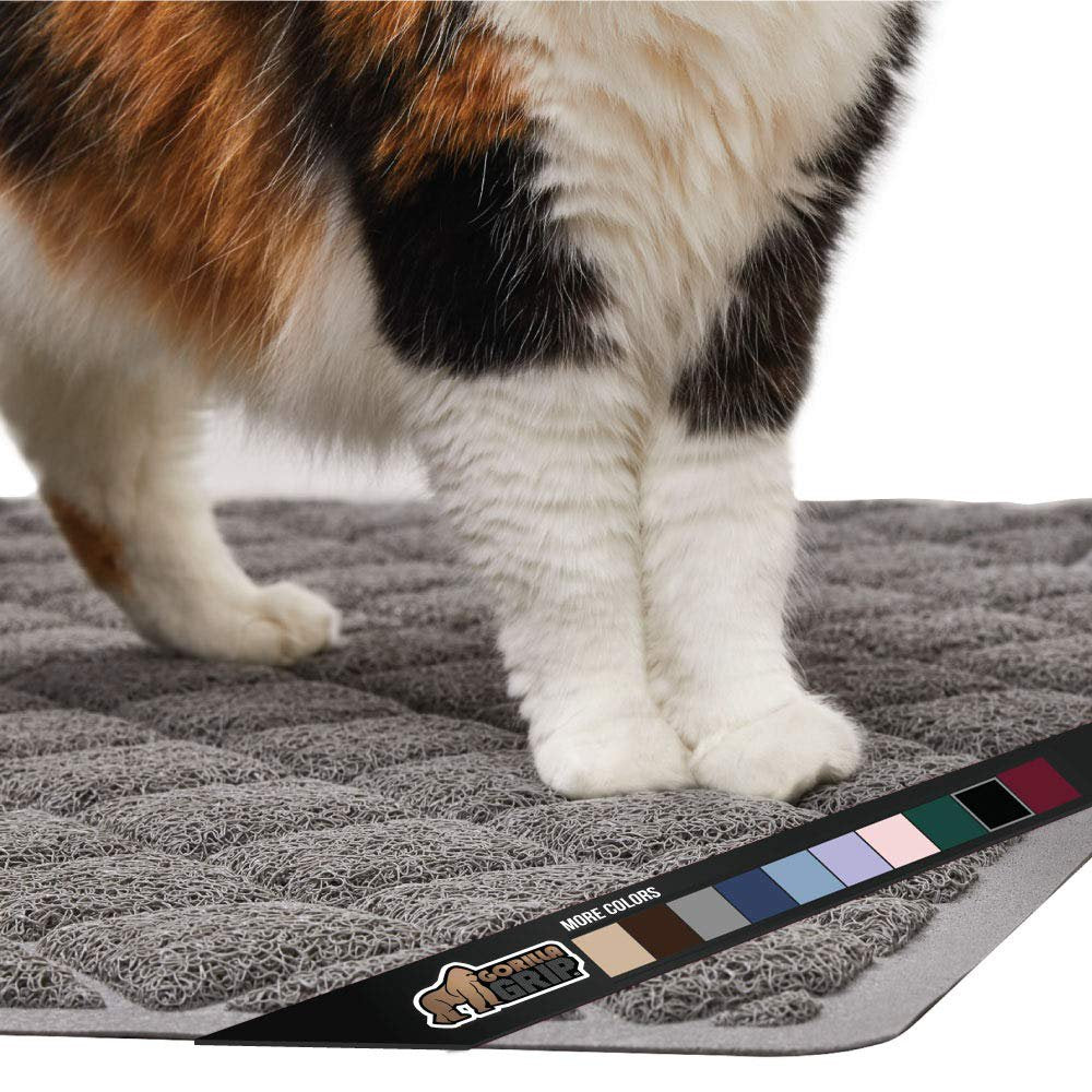 GORILLA GRIP Original Premium Durable Cat Litter Mat, Gray – KOL PET