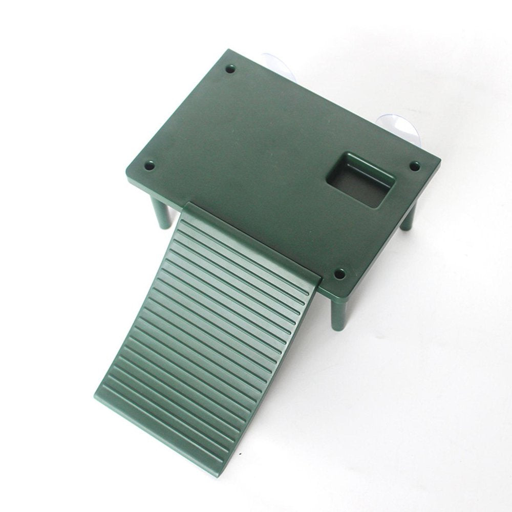 Turtle Basking Platform Reptiles Landscape Climb with Suction Cup Feeding Box Animals & Pet Supplies > Pet Supplies > Small Animal Supplies > Small Animal Habitat Accessories Colcolo