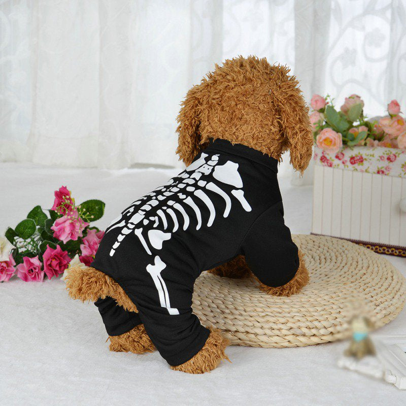 Pet Dogs Jumpsuit Halloween Skeleton Dog Hoodies, Costumes Clothes Apparel for Puppy Dog Cat, M Animals & Pet Supplies > Pet Supplies > Cat Supplies > Cat Apparel JANDEL