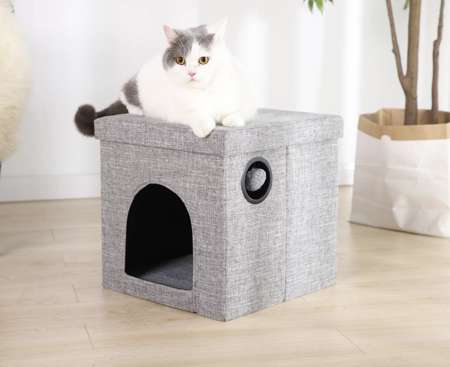 Vibrant Life Cat Cube Condo, 15", Small, Gray Animals & Pet Supplies > Pet Supplies > Cat Supplies > Cat Furniture Vibrant Life
