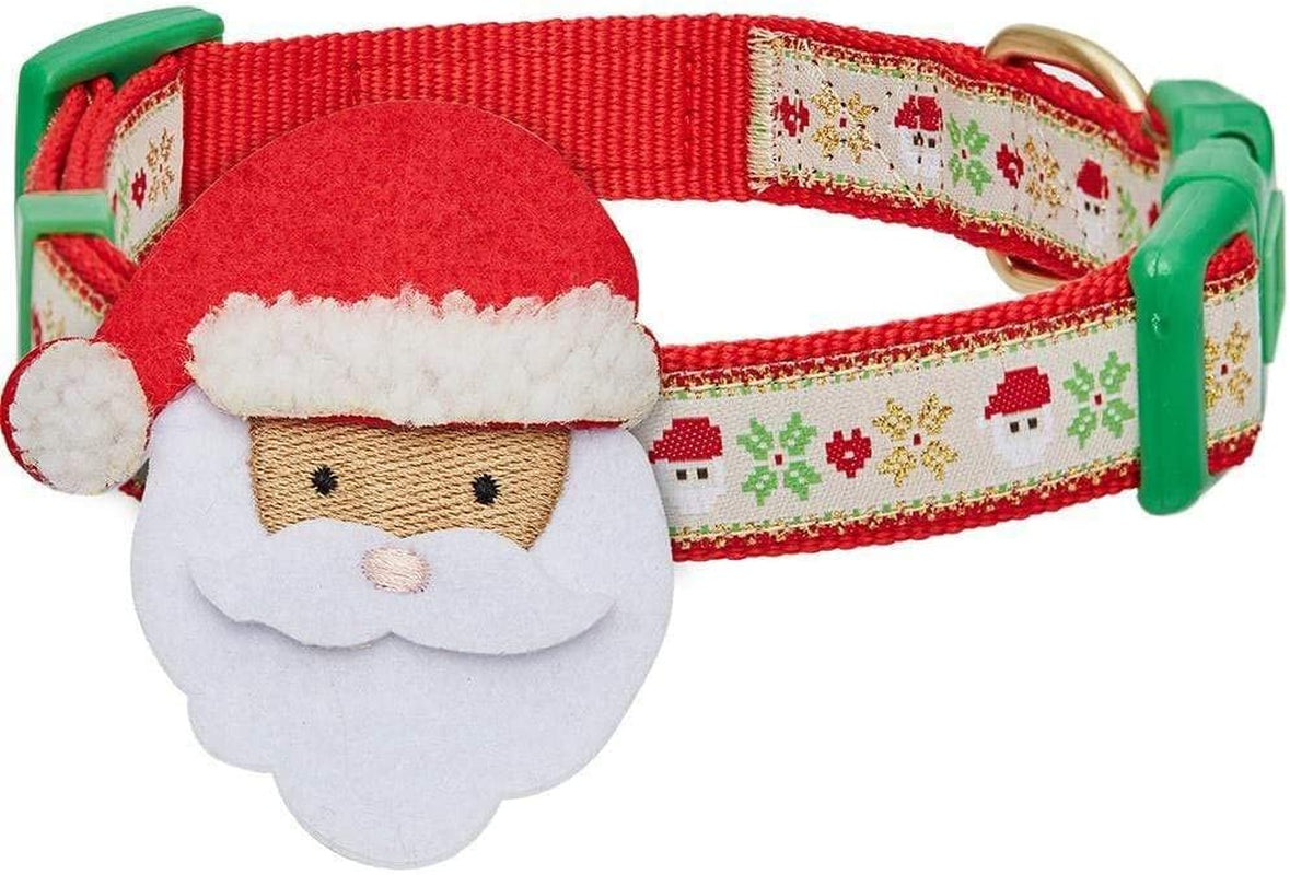 Blueberry Pet Christmas Snowflakes Designer Adjustable Dog Collar with Blingy Décor, Small, Neck 12"-16" Animals & Pet Supplies > Pet Supplies > Dog Supplies > Dog Apparel Blueberry Pet Santa Medium