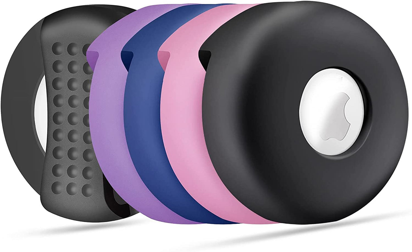 CHINCUM Airtag Dog Collar Holder with Soothing Dots , Silicone Shockproof Pet Collar Case for Apple Airtag, Durable Air Tag Case Holder Compatible with Cat Dog Collars 0.6-1.2 Inch Width Electronics > GPS Accessories > GPS Cases CHINCUM Black/Blue/Pink/Purple 4 pack