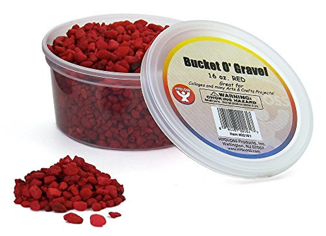 Hygloss Bucket of Aquarium & Craft Gravel, 1 Lb, Red Animals & Pet Supplies > Pet Supplies > Fish Supplies > Aquarium Gravel & Substrates Hygloss Products