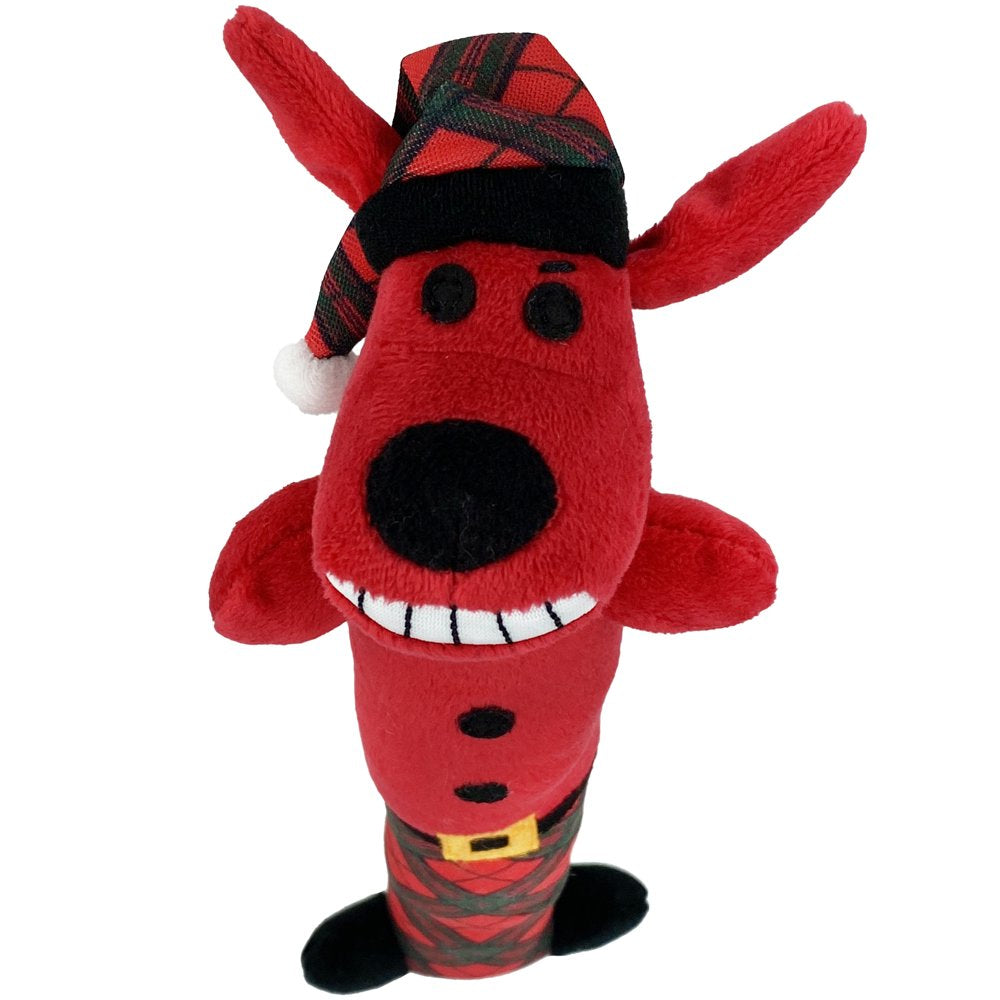 Multipet Santa Hat Loofa Dog Toy with Squeaker, 12 In. Animals & Pet Supplies > Pet Supplies > Dog Supplies > Dog Toys Multipet