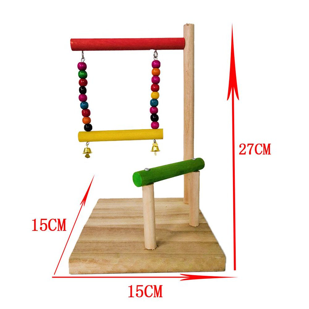 Parrots Playstand Bird Playground Parrot Perch Gym Stand Bird Ladders for Cockatoo Parakeet Cockatiel Cage Accessories Animals & Pet Supplies > Pet Supplies > Bird Supplies > Bird Gyms & Playstands FITYLE