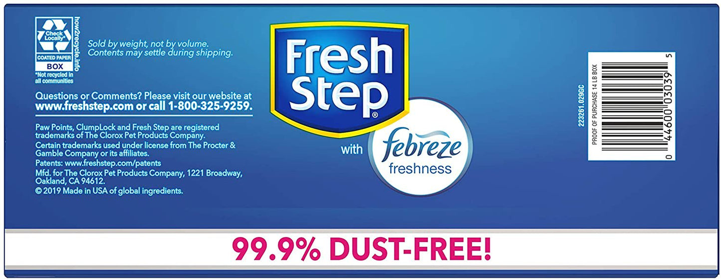 Fresh Step Scented Litter with the Power of Febreze, Clumping Cat Litter Animals & Pet Supplies > Pet Supplies > Cat Supplies > Cat Litter Fresh Step