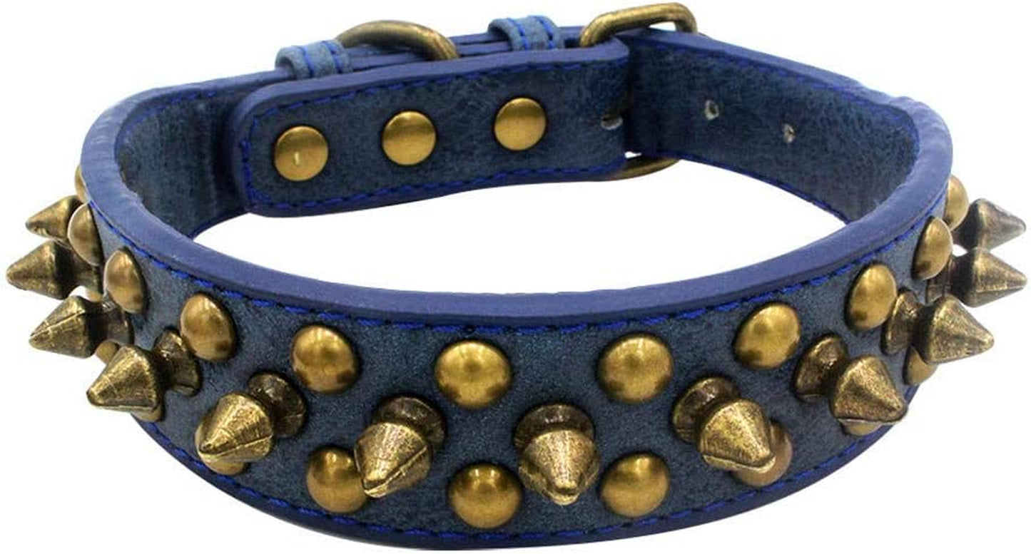 Dog Collar Male Bow Tie Cat Rivets Cat Pet Collars Adjustable Dog Collars Pet Collars Animals & Pet Supplies > Pet Supplies > Dog Supplies > Dog Apparel HonpraD Blue X-Small