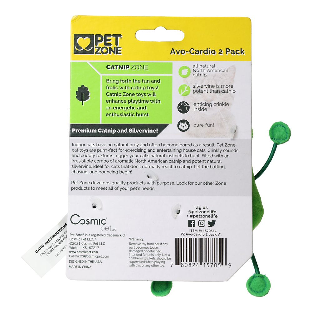 Pet Zone Avocardio Plush Catnip Filled Cat Toys for Cats and Kittens, 2 Pack Animals & Pet Supplies > Pet Supplies > Cat Supplies > Cat Toys Our Pets