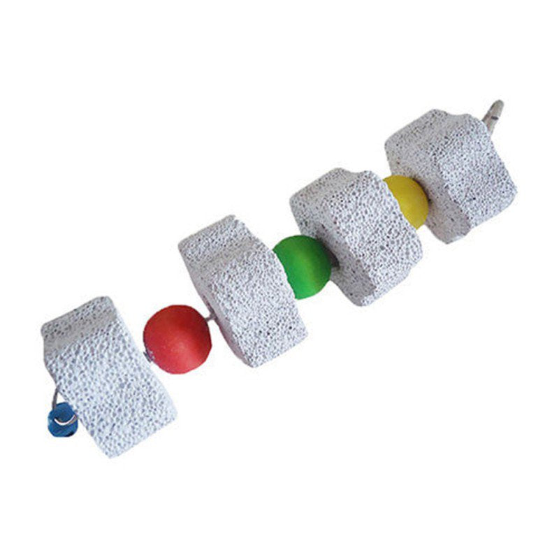 Parrot Chewing Toy, Bird Beak Grinding Stone Bell, Lava Block Calcium Supplement Food African Greys Budgies Parakeet Cockatiel Hamster Chinchilla Rabbit Animals & Pet Supplies > Pet Supplies > Bird Supplies > Bird Toys Joybuy Express
