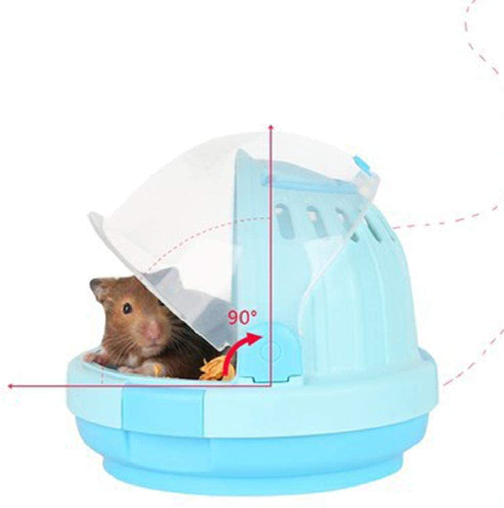 Portable Hamster Carry Cage Habitat, 7.6X6.5In Small Animal Cage, with Water Bottle Travel Handbags Animals & Pet Supplies > Pet Supplies > Small Animal Supplies > Small Animal Habitats & Cages Universal
