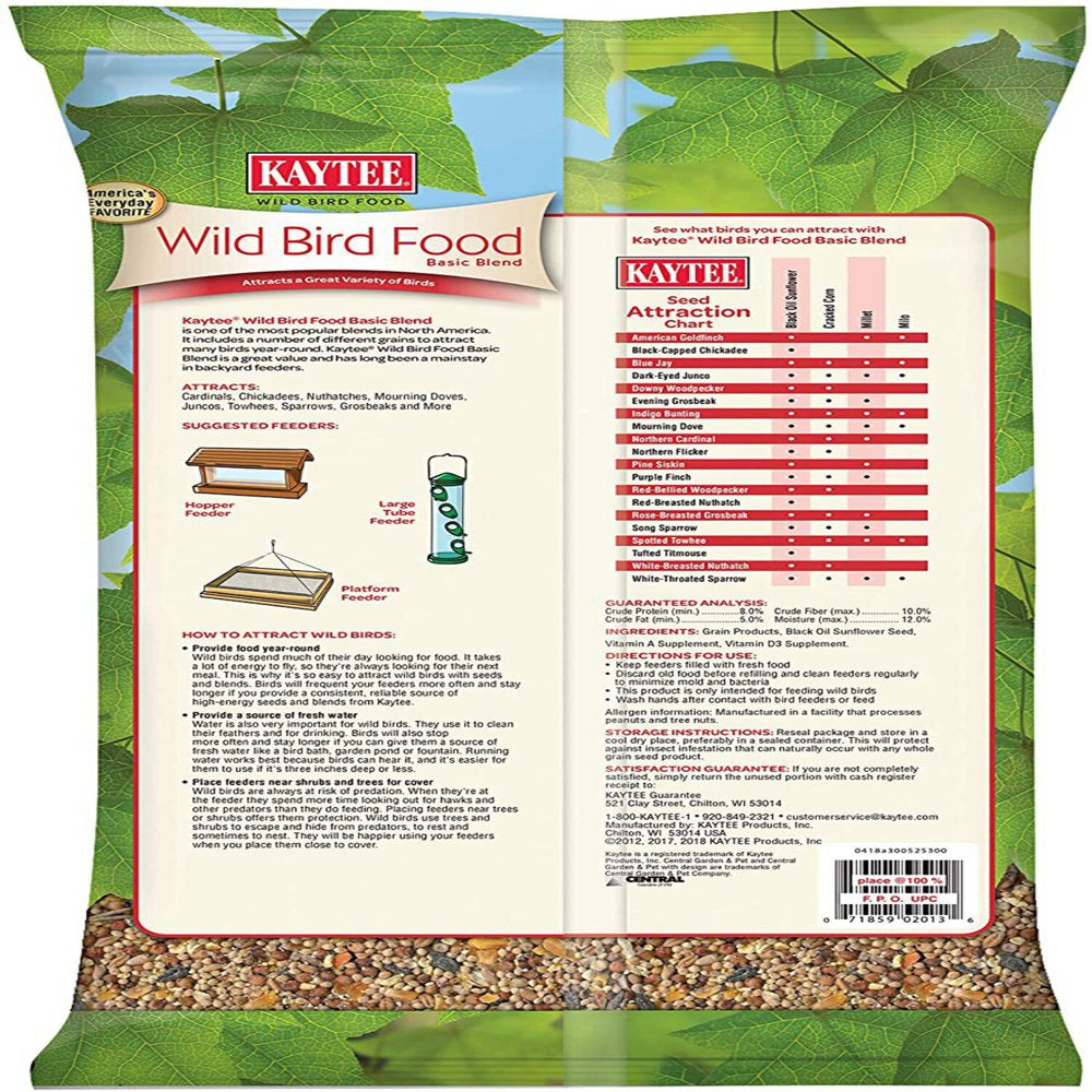 Kaytee Basic Blend Songbird Grain Products Wild Bird Food 10Lb Animals & Pet Supplies > Pet Supplies > Bird Supplies > Bird Food Kaytee Products