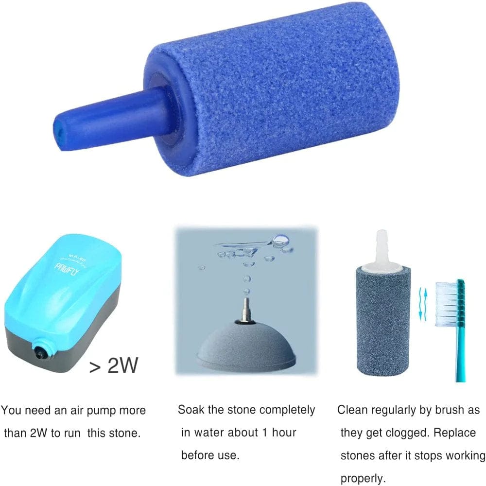1 Inch Air Stones Cylinder 12 PCS Bubble Diffuser Airstones for Aquarium Fish Tank Pump Blue Animals & Pet Supplies > Pet Supplies > Fish Supplies > Aquarium Air Stones & Diffusers Universal