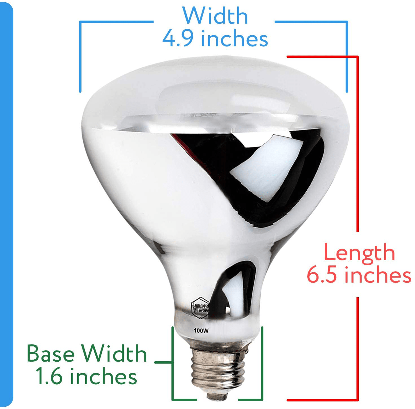 100 Watt UVA UVB Mercury Vapor Bulb / Light / Lamp for Reptile and Amphibian Use - Excellent Source of Heat and Light for UV and Basking - by Evergreen Pet Supplies Animals & Pet Supplies > Pet Supplies > Reptile & Amphibian Supplies > Reptile & Amphibian Substrates Evergreen Pet Supplies   