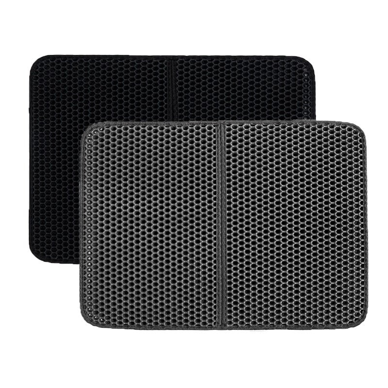 Pet Cat Litter Mat Waterproof EVA Double Layer Cat Litter Trapping Pet Litter Box Mat Clean Pad Products for Cats Accessories Animals & Pet Supplies > Pet Supplies > Cat Supplies > Cat Litter Box Mats Lovetide