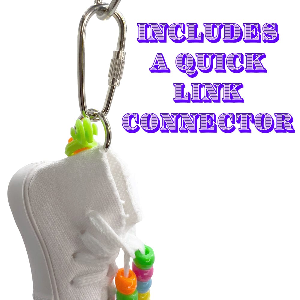 1074 Rainbow Bead Sneaker Mandarin Bird Toys by M&M Animals & Pet Supplies > Pet Supplies > Bird Supplies > Bird Gyms & Playstands M&M Bird Toys
