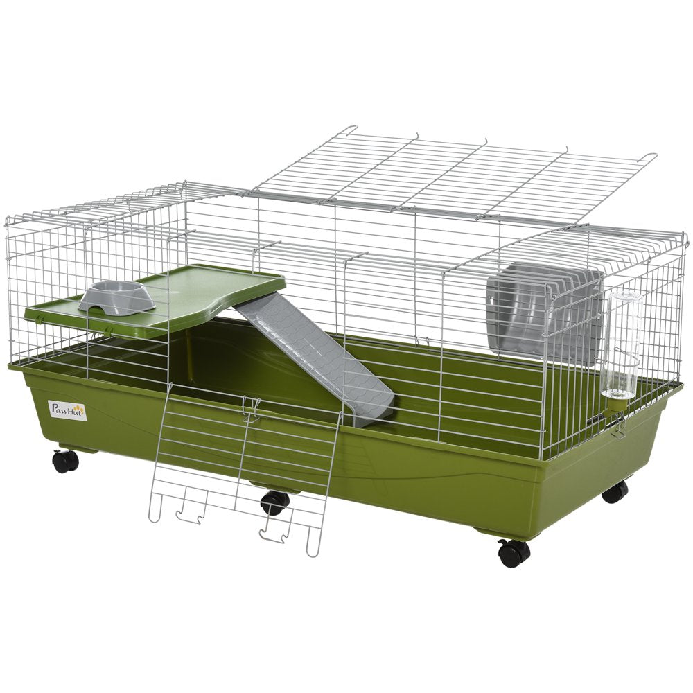 Pawhut Small Animal Cage with Platform, 35" Animals & Pet Supplies > Pet Supplies > Small Animal Supplies > Small Animal Habitats & Cages Aosom LLC 46.75" x 23.25" x 19.75"  