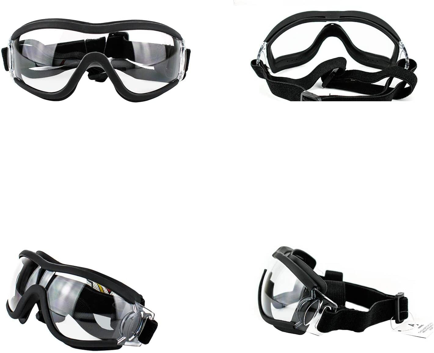 Dog Goggles,Dog Sunglasses,Waterproof Windproof Eye Protection Cool Dog Goggles,Dog Goggles with Adjustable Strap,Pet Glasses Eye Wear Protection for Medium/Large Dog(Transparent) Animals & Pet Supplies > Pet Supplies > Dog Supplies > Dog Apparel Saycker