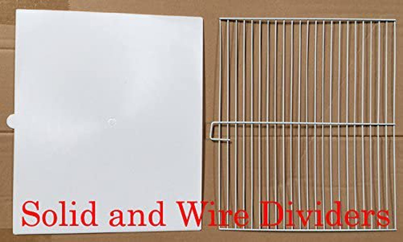 Combo-4 Stack & Lock Double Breeding Breeder Flight Aviary Canary Budgie Bird Quail Cage with Center Wire & Solid Dividers Breeding Nest Doors Rolling Stand Animals & Pet Supplies > Pet Supplies > Bird Supplies > Bird Cages & Stands Mcage