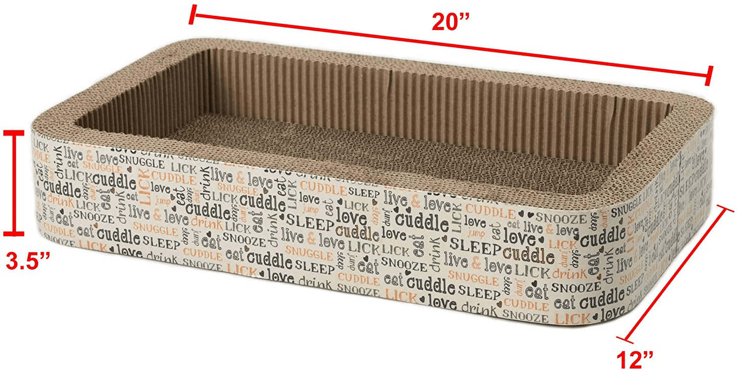 13081 Rectangular Corrugated Cat Lounge Scratcher Animals & Pet Supplies > Pet Supplies > Cat Supplies > Cat Beds PETRAGEOUS