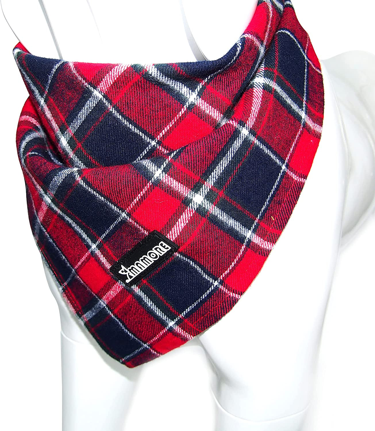 Soft Washable Plaid Bandanas for Dogs and Cats,Adjustable Triangle Bib Comfortable Scarfs for Girl Boy Dogs Puppies (Grey, Large) Animals & Pet Supplies > Pet Supplies > Dog Supplies > Dog Apparel MAMORE Red&Blue Small